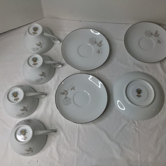 Two Noritake China Rosay  DINNER PLATES 10 5/8" 6216 Vintage Dining  Roses - Picture 6 of 8